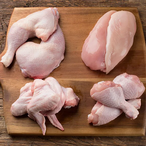 Pieces of poultry